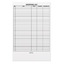 Einfach, Einkaufsliste zu lesen