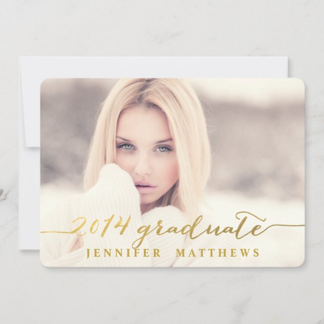 Einfach| Einladung zur Graduierung (Vorderseite)