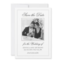 Einfach Elegant Affair Foto Save the Date Karte