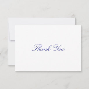 Einfach, Elegant, Blaue Schrift Dankeskarte