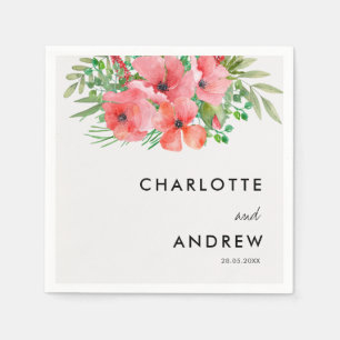 Einfach, elegant, Blume Serviette