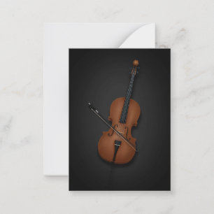 Einfach & elegant Cello mit Bow Klassik Mitteilungskarte