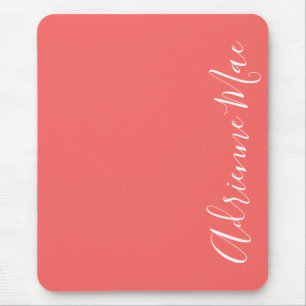 Einfach Elegant Coral Personalisiert Mousepad