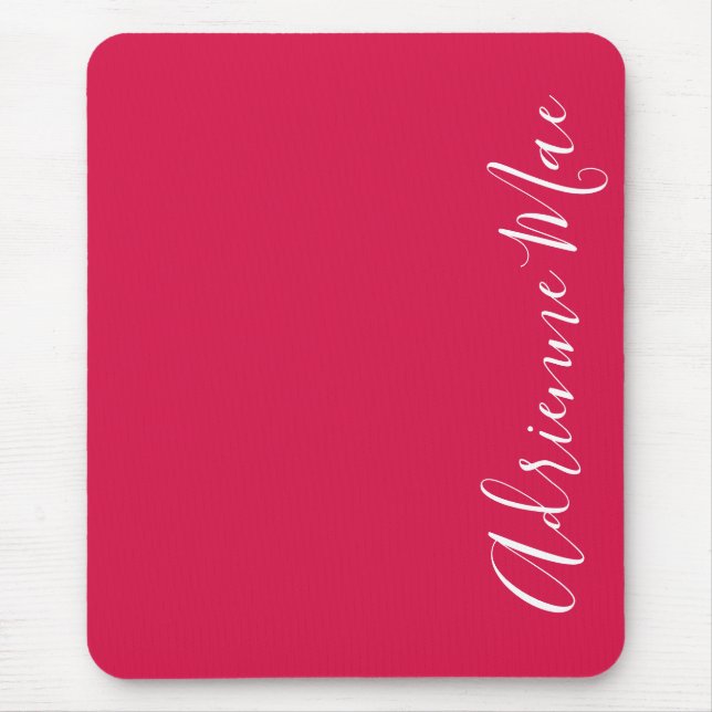Einfach Elegant Crimson Red Personalisiert Mousepad (Vorne)