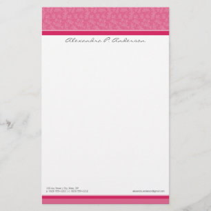 Einfach elegant Custom Designer Fuschia Stationery Briefpapier