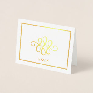Einfach elegant Gold oder Silber Ornament UAWG Folienkarte