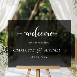 Einfach, elegant, Hochzeit Acrylschild