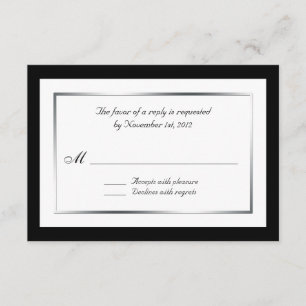 Einfach elegant - Hochzeits-Antwort/UAWG Karten