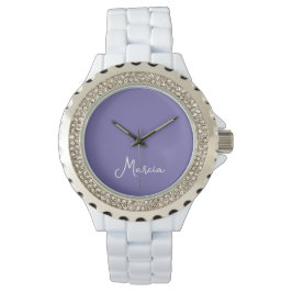 Einfach Elegant Lavender Personalisiert Armbanduhr
