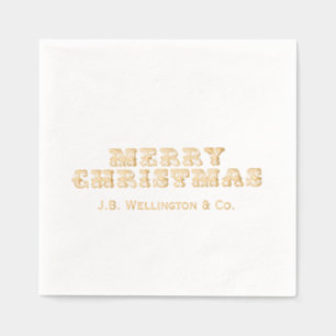 Einfach Elegant Minimalistisch Frohe Weihnachten N Servietten Mit Folie