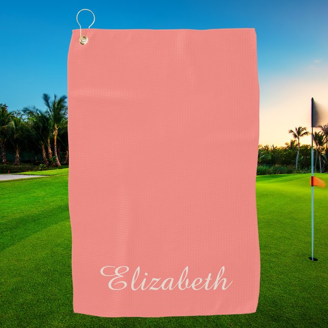 Einfach Elegant Modern Monogrammiert Chic Golfhandtuch (Von Creator hochgeladen)