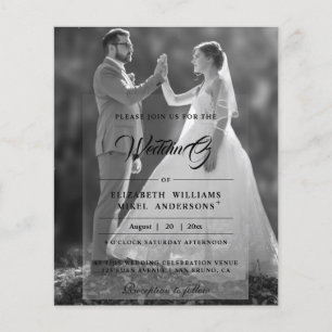 Einfach elegant Moderne Foto Front & Back Wedding  Flyer