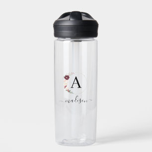 Einfach, elegant, monogramm trinkflasche
