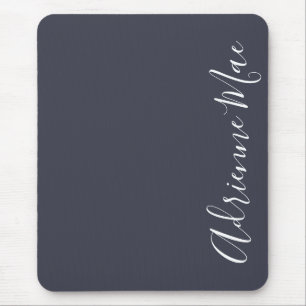 Einfach Elegant Navy Blue Personalisiert Mousepad