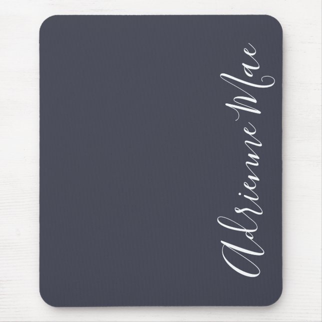 Einfach elegant Navy Blue Personalisiert Mousepad (Vorne)