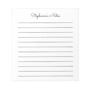 Einfach elegant Personalisiert Notizblock