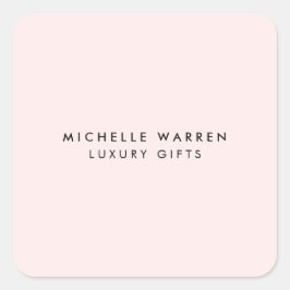 Einfach elegant rosa Boutique, Salon, Stylist Quadratischer Aufkleber