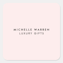 Einfach elegant rosa Boutique, Salon, Stylist Quadratischer Aufkleber