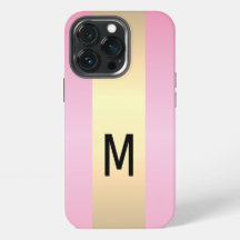 Einfach elegant rosa Metallic mit Monogramm