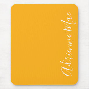 Einfach elegant Saffron Gelb Personalisiert Mousepad