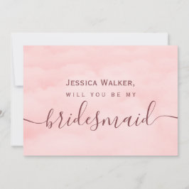 Einfach Elegant Soft Cloud meine Brautjungfrau Einladung
