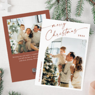 Einfach elegant Stilvoll 2 FOTO Weihnachtsgrüße Feiertagskarte