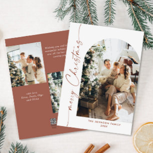 Einfach elegant Stilvoll 3 FOTO Weihnachtsgrüße Feiertagskarte