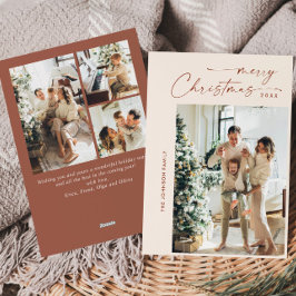 Einfach elegant Stilvoll 4 FOTO Weihnachtsgrüße Feiertagskarte