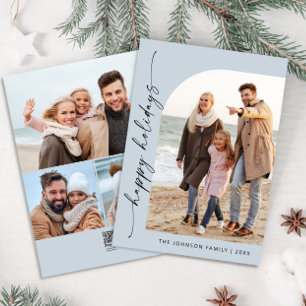 Einfach elegant Stilvoll 4 FOTO Weihnachtsgrüße Feiertagskarte