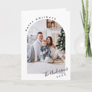 Einfach elegant Stilvoll 5 FOTO Weihnachtsgrüße Feiertagskarte