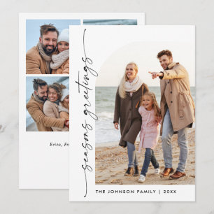 Einfach elegant Stilvoll 5 FOTO Weihnachtsgrüße Feiertagskarte