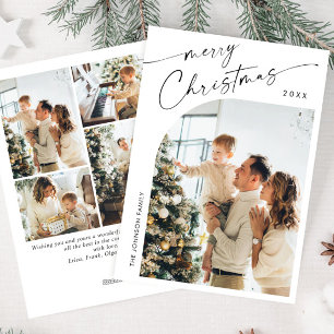 Einfach elegant Stilvoll 5 FOTO Weihnachtsgrüße Feiertagskarte