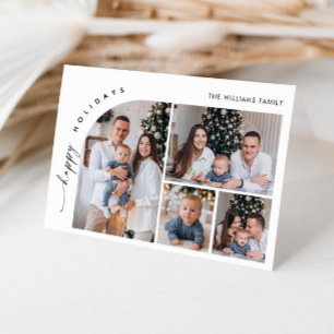 Einfach elegant Stilvoll 5 FOTO Weihnachtsgrüße Feiertagskarte