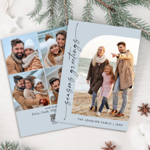 Einfach elegant Stilvoll 5 FOTO Weihnachtsgrüße Feiertagskarte