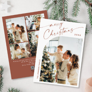 Einfach elegant Stilvoll 5 FOTO Weihnachtsgrüße Feiertagskarte