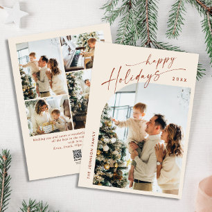 Einfach elegant Stilvoll 5 FOTO Weihnachtsgrüße Feiertagskarte