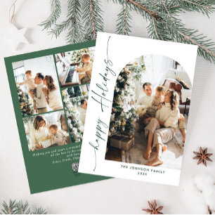 Einfach elegant Stilvoll 5 FOTO Weihnachtsgrüße Feiertagskarte