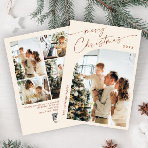 Einfach elegant Stilvoll 5 FOTO Weihnachtsgrüße Feiertagskarte