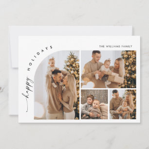 Einfach elegant Stilvolles FOTO Weihnachtsgrüßen Feiertagskarte