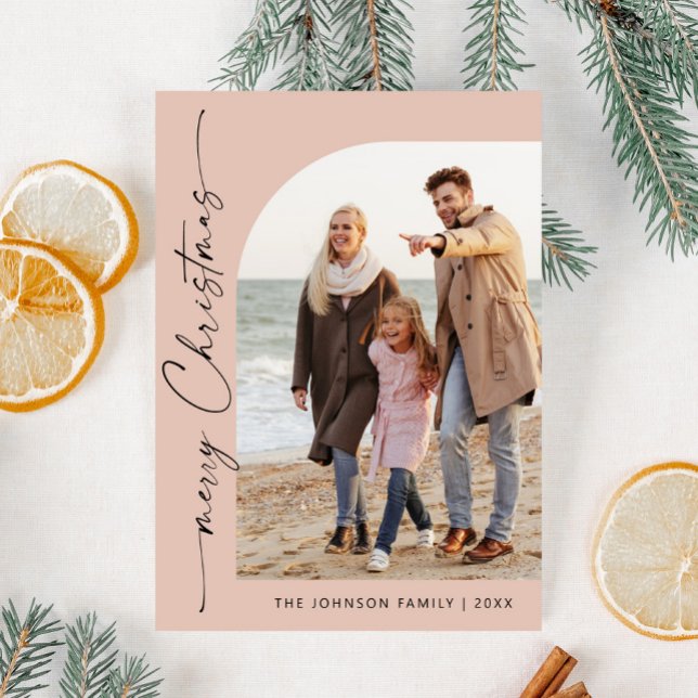 Einfach elegant Stilvolles FOTO Weihnachtsgrüßen Feiertagskarte (Von Creator hochgeladen)