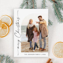 Einfach elegant Stilvolles FOTO Weihnachtsgrüßen