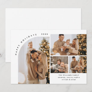 Einfach elegant Stilvolles FOTO Weihnachtsgrüßen Feiertagskarte