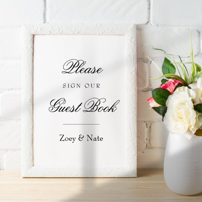 Einfach Elegant Unterschreiben Sie das Guestbook-Z Poster (Von Creator hochgeladen)