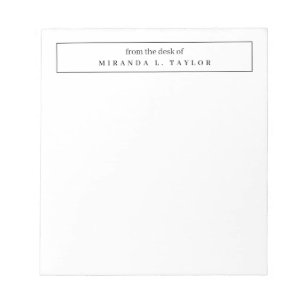 Einfach Elegant Von Schreibtisch Von Notizblock