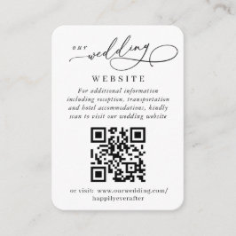 Einfach Elegant Wedding QR Code Einfache Details Begleitkarte