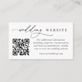 Einfach Elegant Wedding QR Code Einfache Details Begleitkarte