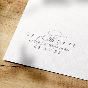 Einfach Elegant Wedding Save the Date Permastempel