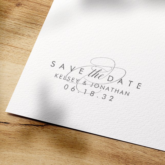 Einfach Elegant Wedding Save the Date Permastempel (Von Creator hochgeladen)