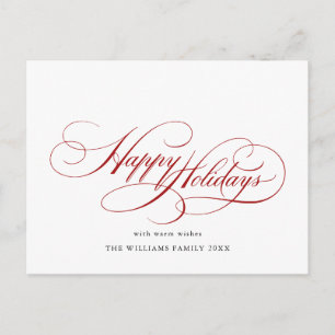 Einfach elegant Weihnachten Gruß glückliche Ferien Postkarte