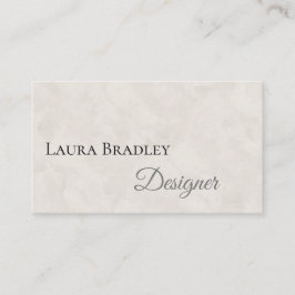 Einfach elegant weiß mit schwarzem Script Visitenkarte